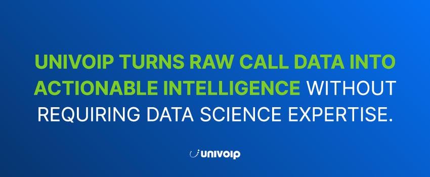 UniVoIP turns raw call data into actionable intelligence without requiring data science expertise.