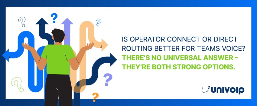 Is Operator Connect or Direct Routing better for Teams Voice? There’s no universal answer – they’re both strong options.